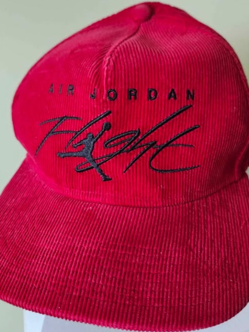 Red Corduroy Air Jordan Flight Strapback Hat